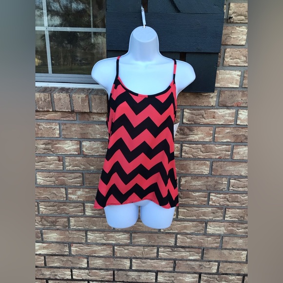 Chevron Spaghetti Strap Top Sz S - Picture 1 of 2